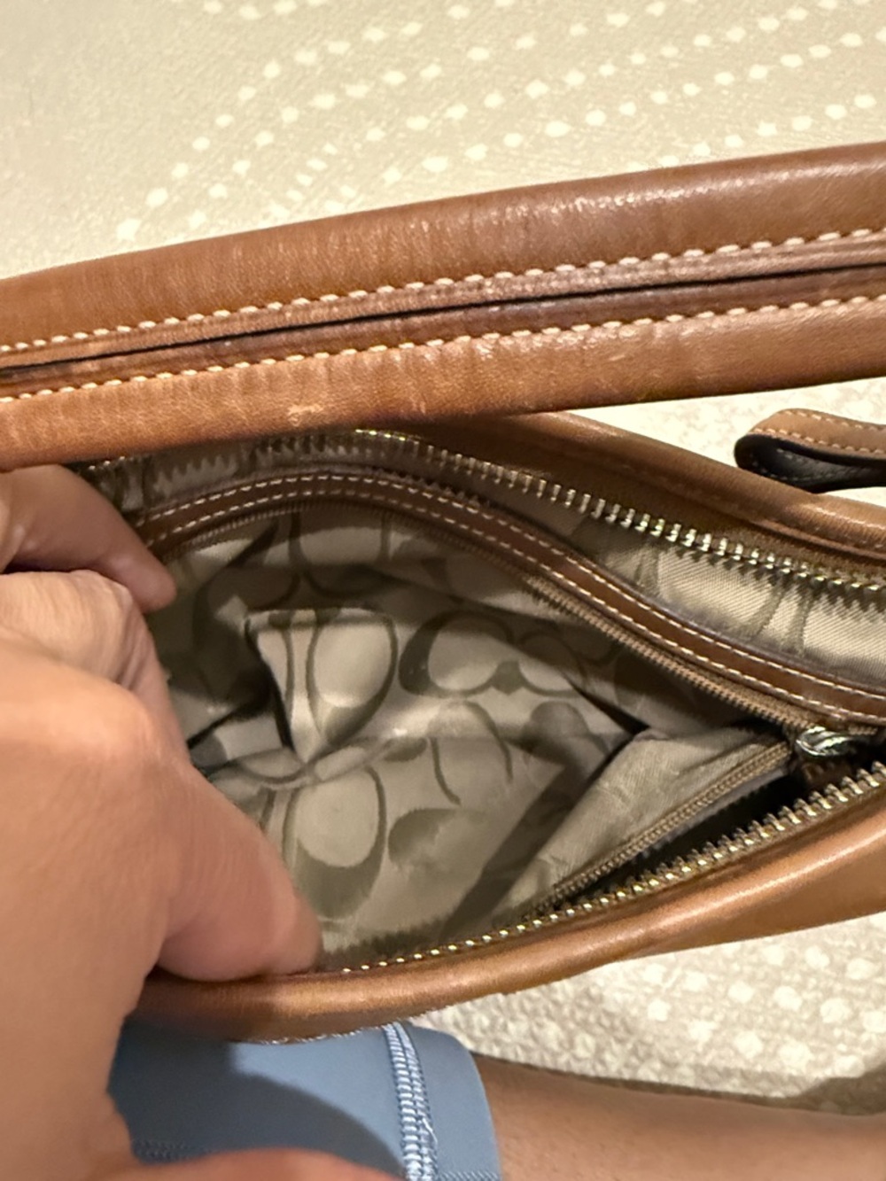 Coach Brown Leather Shoulder Hobo - Picture 7 of 8
